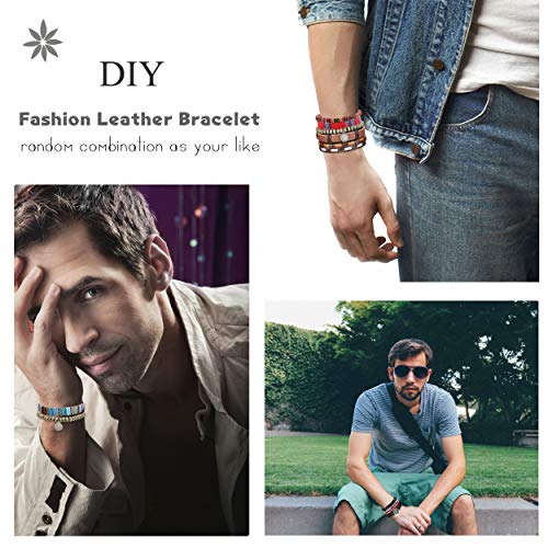 18pcs Ethnic Braided Leather Bracelets for All
