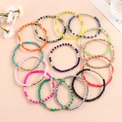 28Pcs Boho Beaded Stackable Moroccan Bracelets