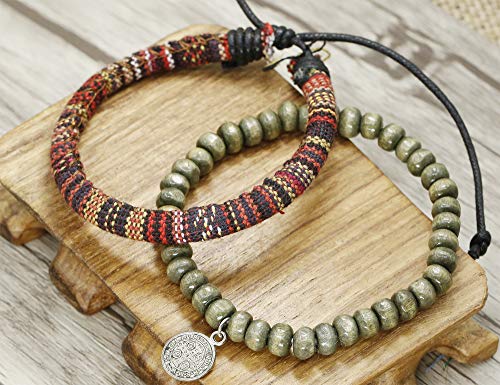 18pcs Ethnic Braided Leather Bracelets for All