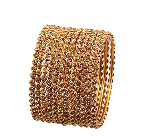 Stunning Antique Gold Tone Moroccan Bangle Set of 12