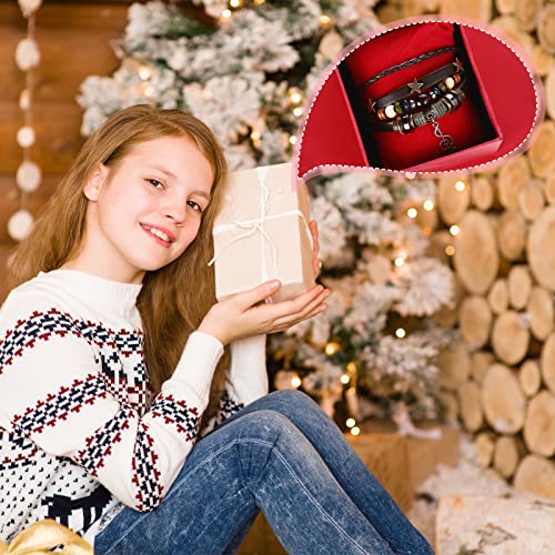 Multilayer Boho Woven Leather Bracelets Set