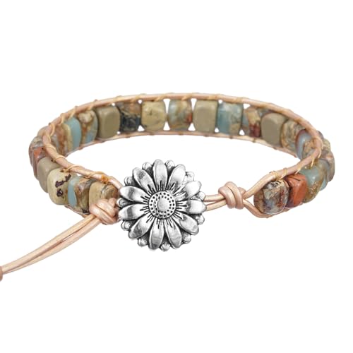 Boho Agalmatolite Stone Wrap Bracelet for All