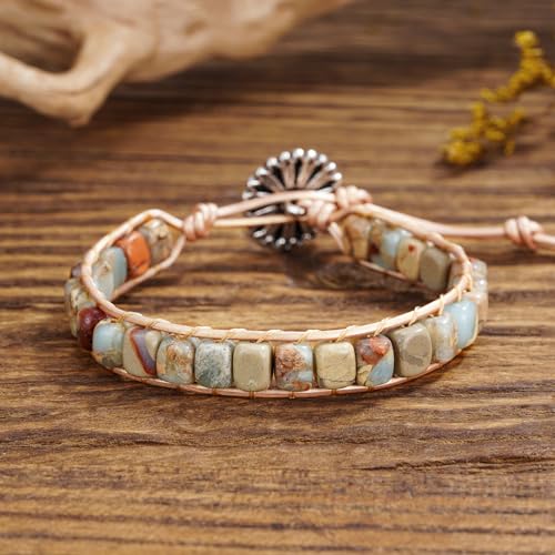 Boho Agalmatolite Stone Wrap Bracelet for All