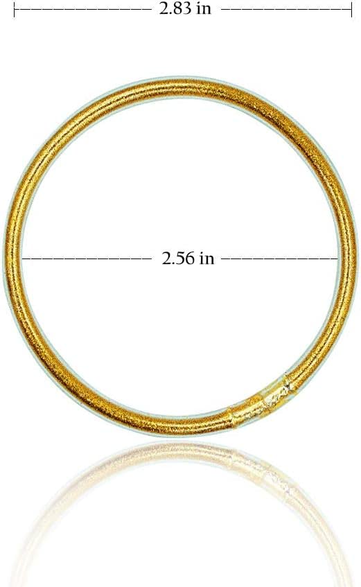 10 PCS Glitter Jelly Bangle Bracelet Set