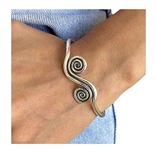 Boho Sterling Silver Adjustable Cuff Bracelet