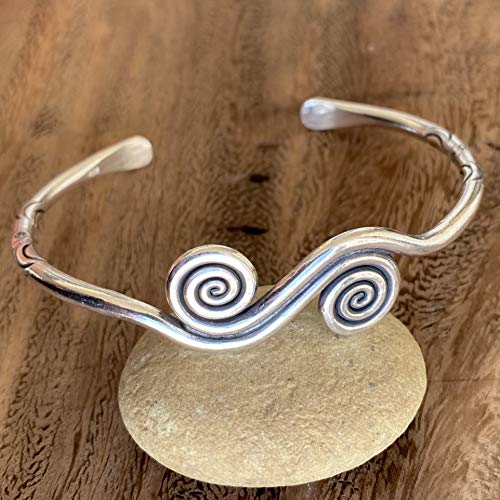 Boho Sterling Silver Adjustable Cuff Bracelet