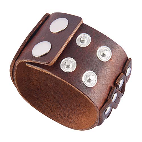 Punk Leather Braided Cuff Bracelet for All