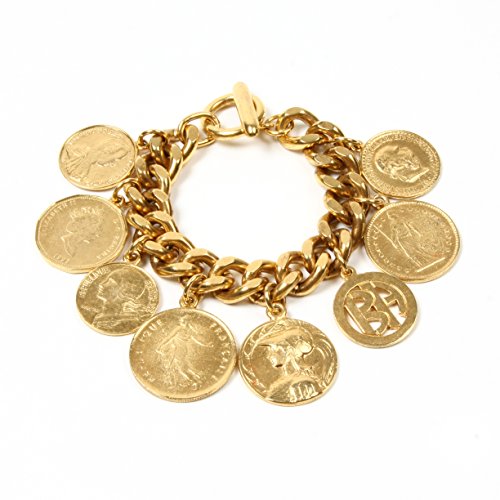 Elegant Vintage Moroccan Coins Bracelet in 24k Gold