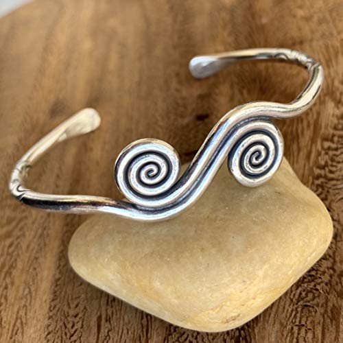 Boho Sterling Silver Adjustable Cuff Bracelet
