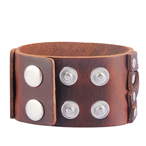 Punk Leather Braided Cuff Bracelet for All