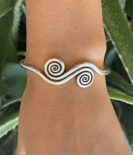 Boho Sterling Silver Adjustable Cuff Bracelet