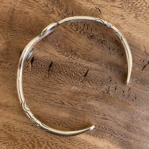 Boho Sterling Silver Adjustable Cuff Bracelet