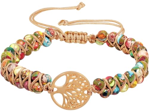 Bohemian Tree of Life Adjustable Stone Bracelet