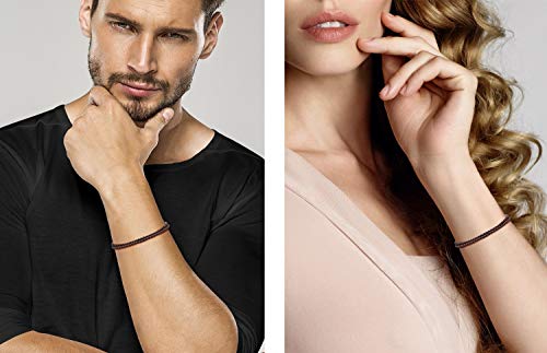 Miabella Braided Leather Double Wrap Bracelet - Brown