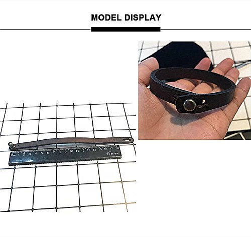 Handmade Black Leather Cuff Bracelet for Men