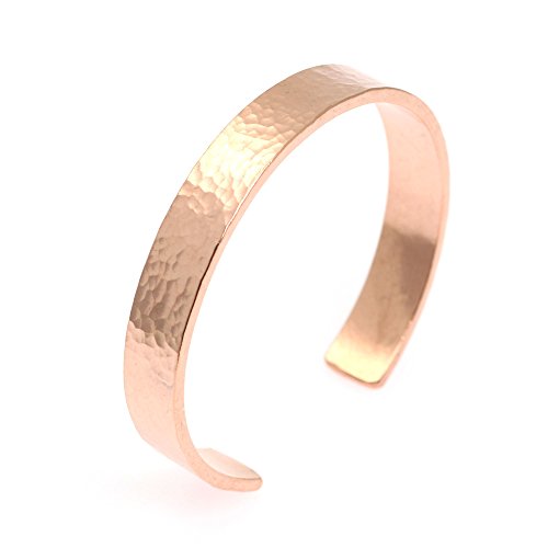 Handmade 10mm Hammered Copper Cuff Bracelet