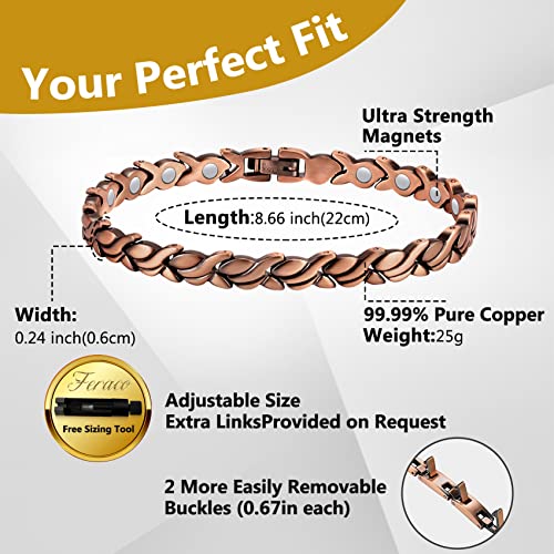 Copper Magnetic Bracelets for Women - Fishtail Design