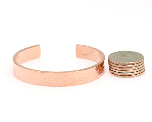 Handmade 10mm Hammered Copper Cuff Bracelet