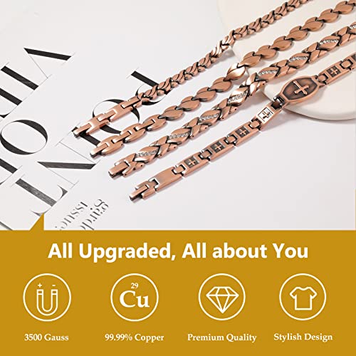 Copper Magnetic Bracelets for Women - Fishtail Design