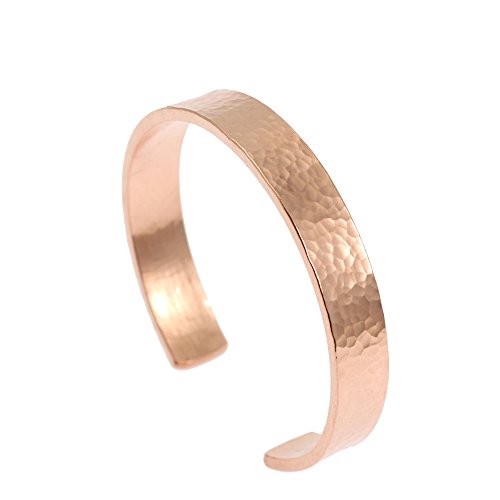 Handmade 10mm Hammered Copper Cuff Bracelet