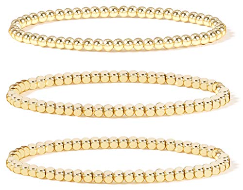 14K Gold Plated Badu Bead Bracelet for Women
