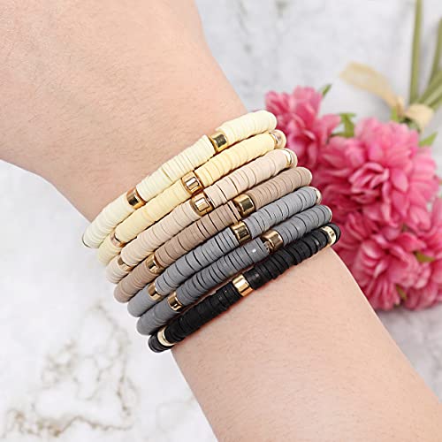 Bohemian Multi-Layer Beaded Stackable Bracelets Set