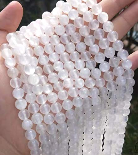 Moroccan Satin Spar Selenite 6mm Round Bracelet