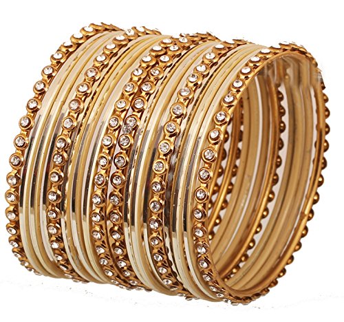 Colorful Bollywood Alloy Bangle Bracelet Set of 18