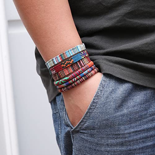 Handmade Braided Leather Bohemian Bracelet Set