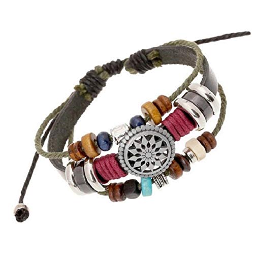 Bohemian Multi-Layer Beaded Charm Bracelet