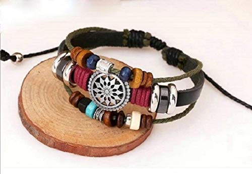 Bohemian Multi-Layer Beaded Charm Bracelet