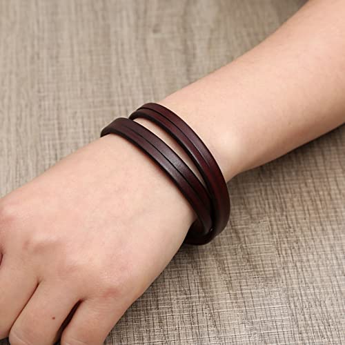 Handmade Brown Leather Steampunk Cuff Bracelet