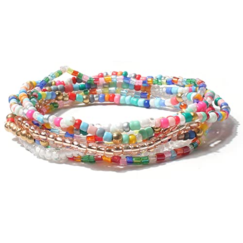 5-6pcs Handmade Bohemian Multicolor Bracelet Set