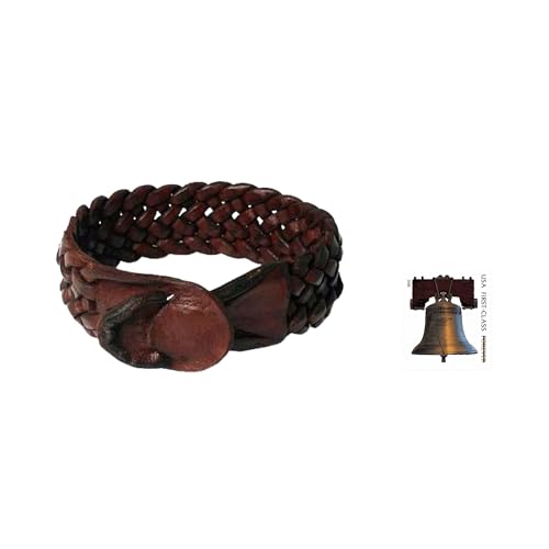 Artisan Handmade Leather Wristband Bracelet - Bangkok Weave