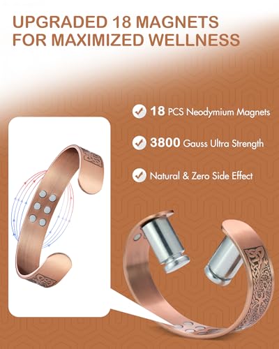 Tree of Life Copper Magnetic Bracelet for All