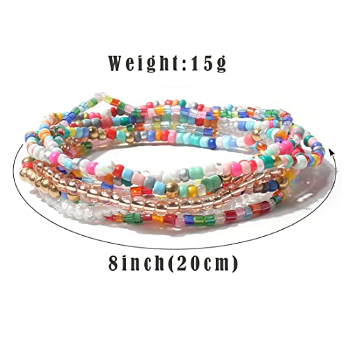 5-6pcs Handmade Bohemian Multicolor Bracelet Set