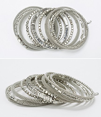 Handmade Silver Bohemian Coil Bracelet for Women