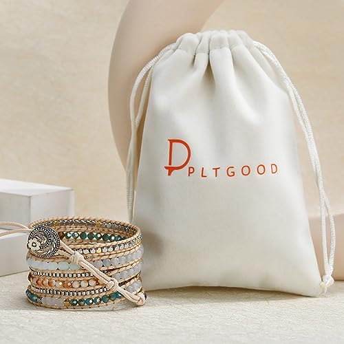 Handmade Boho 5 Wrap Bead Chakra Bracelet