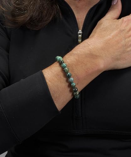 Moroccan Gemstone Beaded Stretch Bracelet - African Turquoise