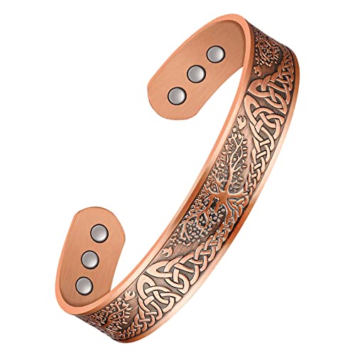 Tree of Life Copper Magnetic Healing Bracelets
