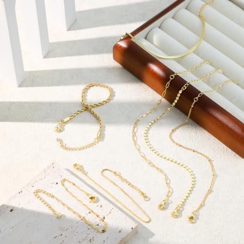 Trendy Waterproof Gold Stack Bracelets for Women