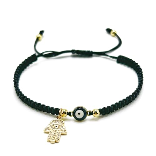 Lucky Black String Evil Eye Hamsa Bracelet