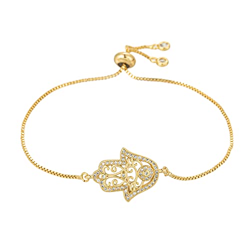 Elegant 14K Gold Plated Evil Eye Bracelet