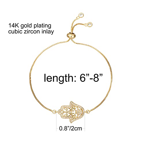 Elegant 14K Gold Plated Evil Eye Bracelet