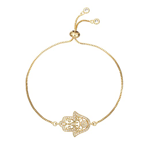 Elegant 14K Gold Plated Evil Eye Bracelet
