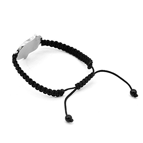 Hand-Woven Hamsa Bracelet with Clear Crystal
