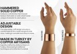 Handcrafted Hammered Turkish Copper Bracelet for Pain Relief