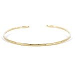 Delicate 14K Gold Fill Hammered Cuff Bracelet