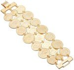 Moroccan Coin Charm Bracelet - 24K Gold Plated