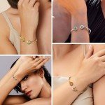 Emerald Birthstone Gold Plated Cuff Bracelet
